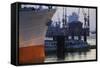 Cap San Diego and Floating Dock Blohm and Voss in the Evening Light-Uwe Steffens-Framed Stretched Canvas