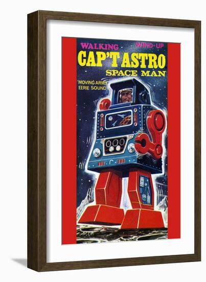 Cap't Astro Space Man-null-Framed Art Print