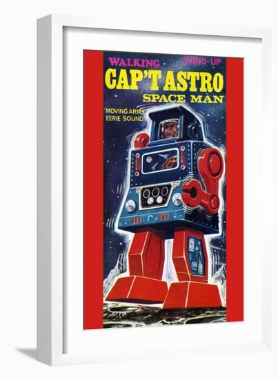 Cap't Astro Space Man-null-Framed Art Print