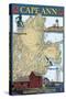 Cape Ann, Massachusetts - Nautical Chart #2-Lantern Press-Stretched Canvas