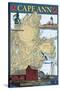 Cape Ann, Massachusetts - Nautical Chart #2-Lantern Press-Stretched Canvas