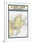 Cape Ann, Massachusetts - Nautical Chart-Lantern Press-Framed Art Print