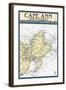 Cape Ann, Massachusetts - Nautical Chart-Lantern Press-Framed Art Print