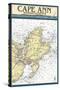 Cape Ann, Massachusetts - Nautical Chart-Lantern Press-Stretched Canvas