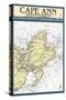 Cape Ann, Massachusetts - Nautical Chart-Lantern Press-Stretched Canvas