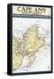 Cape Ann, Massachusetts - Nautical Chart-Lantern Press-Framed Stretched Canvas