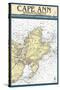 Cape Ann, Massachusetts - Nautical Chart-Lantern Press-Stretched Canvas