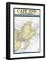 Cape Ann, Massachusetts - Nautical Chart-Lantern Press-Framed Art Print