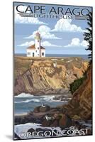 Cape Arago Lighthouse - Oregon Coast-Lantern Press-Mounted Art Print