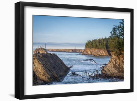 Cape Arago Lighthouse-Stan Hellmann-Framed Photo