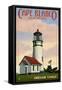 Cape Blanco Lighthouse - Oregon Coast-Lantern Press-Framed Stretched Canvas