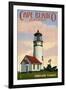 Cape Blanco Lighthouse - Oregon Coast-Lantern Press-Framed Art Print
