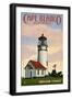 Cape Blanco Lighthouse - Oregon Coast-Lantern Press-Framed Art Print