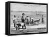 Cape Cod Fisherman Washing Fish, 1875-null-Framed Stretched Canvas