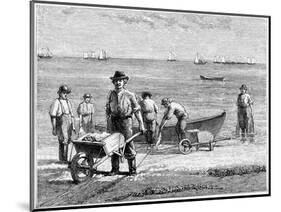 Cape Cod Fisherman Washing Fish, 1875-null-Mounted Giclee Print