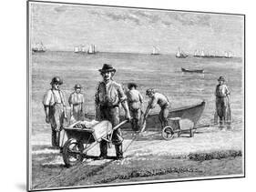 Cape Cod Fisherman Washing Fish, 1875-null-Mounted Giclee Print