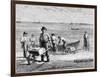 Cape Cod Fisherman Washing Fish, 1875-null-Framed Giclee Print