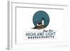 Cape Cod - Highland Lighthouse-Lantern Press-Framed Art Print