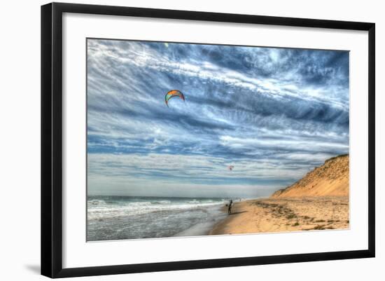 Cape Cod Kite Boarders-Robert Goldwitz-Framed Photographic Print