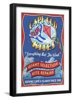 Cape Cod Kite Shop - Cape Cod, Massachusetts-Lantern Press-Framed Art Print