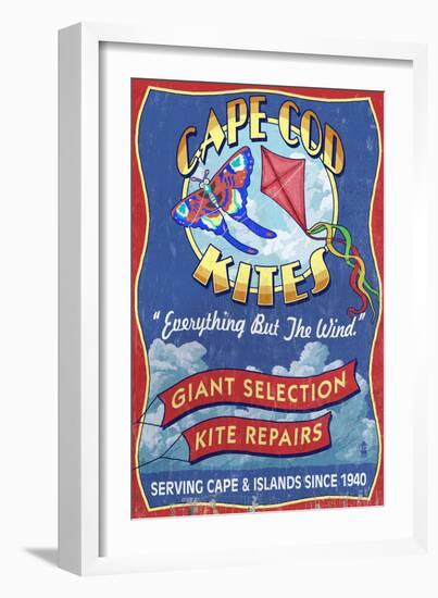 Cape Cod Kite Shop - Cape Cod, Massachusetts-Lantern Press-Framed Art Print