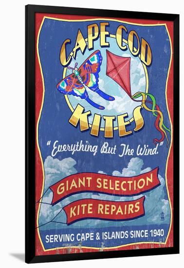 Cape Cod Kite Shop - Cape Cod, Massachusetts-Lantern Press-Framed Art Print