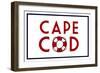 Cape Cod - Life Preserver-Lantern Press-Framed Art Print