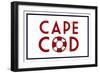 Cape Cod - Life Preserver-Lantern Press-Framed Art Print