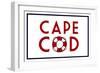 Cape Cod - Life Preserver-Lantern Press-Framed Art Print