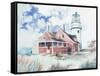 Cape Cod Light House-Gregory Gorham-Framed Stretched Canvas