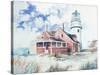 Cape Cod Light House-Gregory Gorham-Stretched Canvas