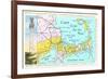 Cape Cod Map-null-Framed Art Print