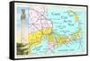 Cape Cod Map-null-Framed Stretched Canvas