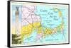 Cape Cod Map-null-Framed Stretched Canvas