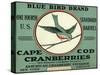 Cape Cod, Massachusetts - Blue Bird Brand Cranberry Label-Lantern Press-Stretched Canvas