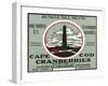 Cape Cod, Massachusetts - Bunker Hill Brand Cranberry Label-Lantern Press-Framed Art Print