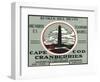 Cape Cod, Massachusetts - Bunker Hill Brand Cranberry Label-Lantern Press-Framed Art Print