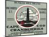 Cape Cod, Massachusetts - Bunker Hill Brand Cranberry Label-Lantern Press-Mounted Art Print