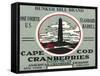 Cape Cod, Massachusetts - Bunker Hill Brand Cranberry Label-Lantern Press-Framed Stretched Canvas