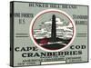 Cape Cod, Massachusetts - Bunker Hill Brand Cranberry Label-Lantern Press-Stretched Canvas