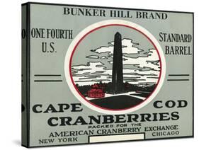 Cape Cod, Massachusetts - Bunker Hill Brand Cranberry Label-Lantern Press-Stretched Canvas