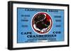 Cape Cod, Massachusetts, Chanticleer Brand Cranberry Label-Lantern Press-Framed Art Print