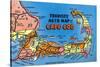 Cape Cod, Massachusetts - Detailed Auto Map of Cape Cod-Lantern Press-Stretched Canvas