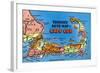 Cape Cod, Massachusetts - Detailed Auto Map of Cape Cod-Lantern Press-Framed Art Print