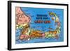 Cape Cod, Massachusetts - Detailed Auto Map of Cape Cod-Lantern Press-Framed Art Print