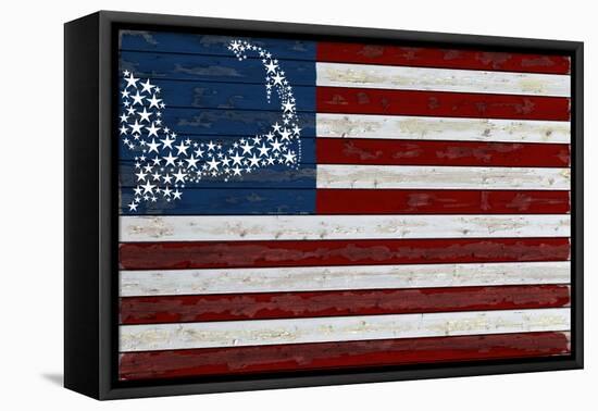 Cape Cod, Massachusetts - Flag-Lantern Press-Framed Stretched Canvas