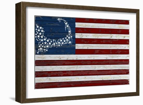 Cape Cod, Massachusetts - Flag-Lantern Press-Framed Art Print