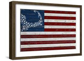 Cape Cod, Massachusetts - Flag-Lantern Press-Framed Art Print