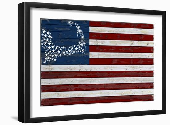 Cape Cod, Massachusetts - Flag-Lantern Press-Framed Art Print