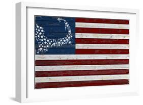 Cape Cod, Massachusetts - Flag-Lantern Press-Framed Art Print